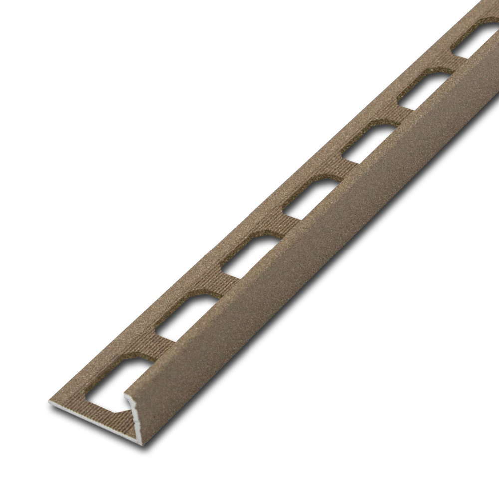 Tegel ALU Tegelprofiel structuur 10mm beige quarz recht 250cm, artikelcode BC-8696