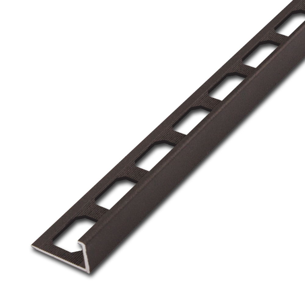 Tegel ALU Tegelprofiel structuur 10mm umbra bruin recht 250cm, artikelcode BC-8720